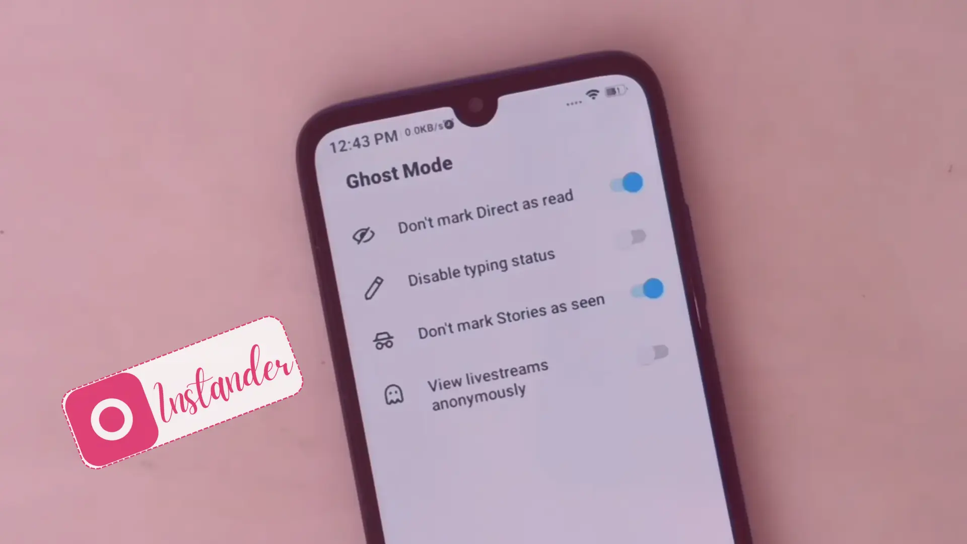 Ghost Mode of the Instander APK