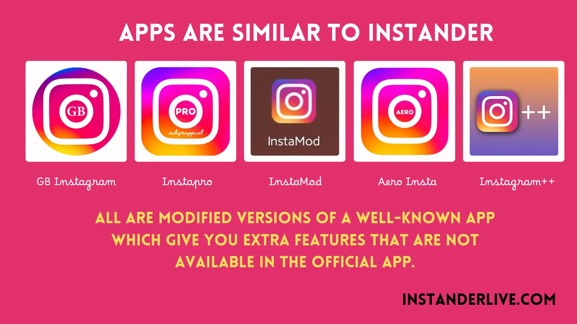 Apps are similar to Instander